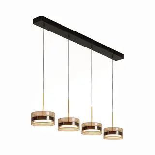 Highlight - Hanglamp Enzo 4 Lichts L 117 Cm Zwart