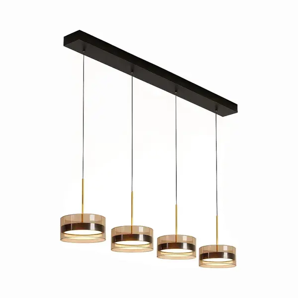 Highlight - Hanglamp Enzo 4 Lichts L 117 Cm Zwart thumbnail