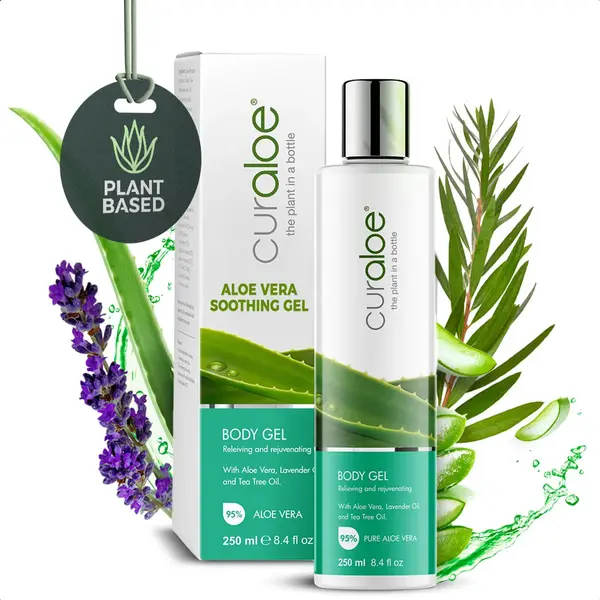 Curaloe® Curaloe Aloe Vera Gel 95% - Body Gel Huidverzorging - Met Lavendel Olie & Tea Tree Olie - 250ml thumbnail