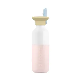 Dopper Steel Drinkfles 350 Ml X Flip Straw - Soft Pink - Roestvrij Staal