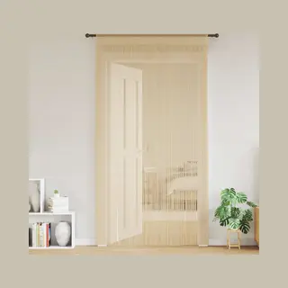 Fadenvorhänge 2 Stk. 140 X 250 Cm Beige Vidaxl