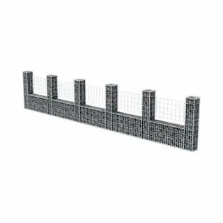 VidaXL Gabione U-Form Stahl 570x20x100cm Steinkorb Drahtkorb Mauersteinkorb