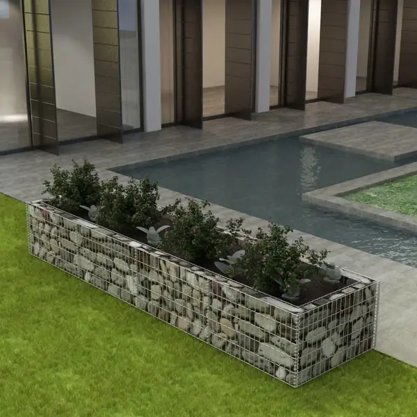 VidaXL Gabione Hochbeet Stahl 360x90x50cm Steinkorb Blumenkasten Pflanzenkorb thumbnail