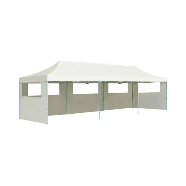 Vidaxl - Folding Pop-up Party Tent With 5 Sidewalls 3x9 M Cream thumbnail
