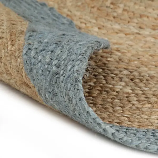 VidaXL Teppich Handgefertigt Jute Mit Olivgrünem Rand 120 Cm thumbnail