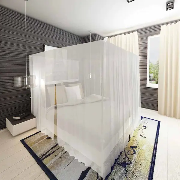 Mosquito Net Bed Net Set Square 3 Openings 2 Pcs Vidaxl thumbnail