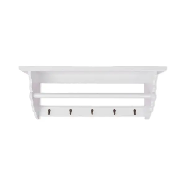 VidaXL Kapstok Barokstijl Mdf Wit thumbnail