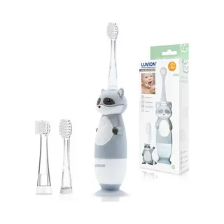 Luvion® 400S Raccoon - Sonische Elektrische Tandenborstel Voor Baby En Peuter - 0 T/m 4 Jaar - Met Timer - Paars