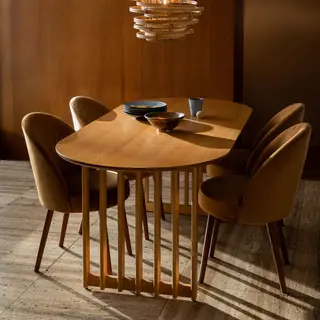 Dutchbone Barlet Uitschuifbare Eettafel 200/240x90 Hout Eiken - Bruin