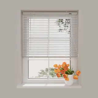 Raamdecoratie.com Dtch® Aluminium Jalousie 60 X 130 Cm Weiß 25mm Lamellen, Größen Von 40 Bis 220 Breite, Fenster Jalousien Innen, Lamellenrollo, Jalousie Aluminium,
