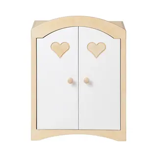Van Dijk Toys Houten Poppenkledingkast - Wit
