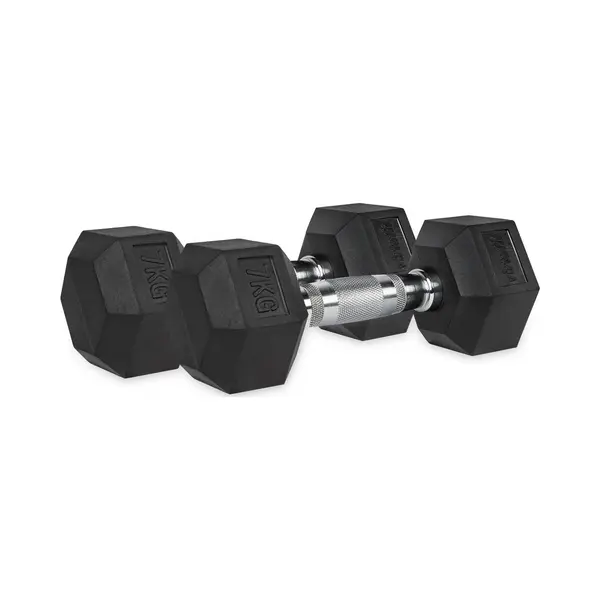VirtuFit Hexa Dumbbell Pro Set - 2 X 7 Kg - Hexagon Dumbbell - Duurzaam En Slijtvast - Krachttraining - Gewicht - CrossFit & Fitness - Geschikt Voor thumbnail