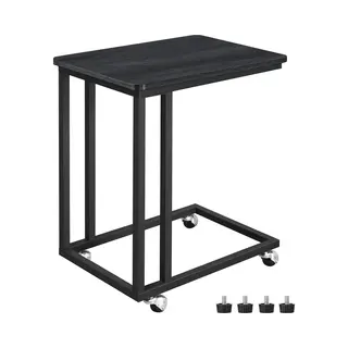 O'Daddy® Bijzettafel - Metaal Met Hout - Bijzettafels - Bijzettafeltje - Tafeltje - Kleine Banktafel - Laptoptafel - Koffietafel - Tafel -