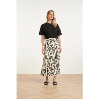 Smashed Lemon Rok Offwhite-zwart Maat M