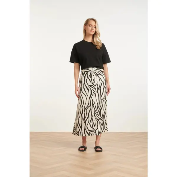 Smashed Lemon Rok Offwhite-zwart Maat M thumbnail