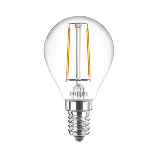Philips by Signify Philips Filamentkaarslamp helder 25 P45 E14