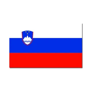 Vlag Van Slovenie - 90 X 150 Cm - Feestartikelen - Landen Thema - Supporters Versieringen - Met Ringen