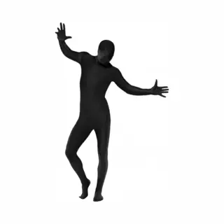 Smiffys Second Skin Pak Zwart - Volwassenen - Zentai Kostuum - Schaduw Effect 56/58