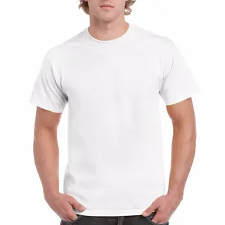 Gildan Wit Katoenen Shirt Voor Volwassenen M (38/50)