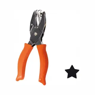 Rayher hobby materialen Rayher Gaatjestang Met Sterretjes Motief - 6 Mm - Softgrip Tangen - Gaatjes Maken