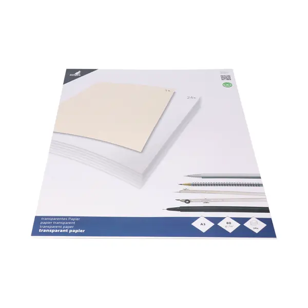 A3 Overtrekpapier / Transparant Tekenpapier - 24 Vellen - 80 Grams - Hobby/kantoor Artikelen thumbnail