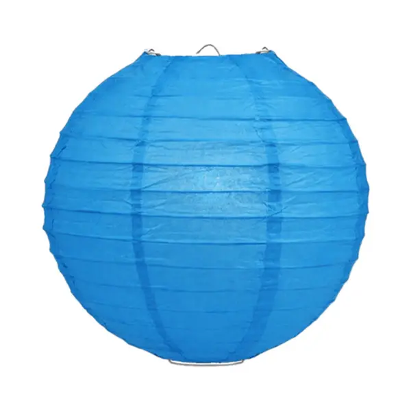 Luxe Bol Lampion Blauw 35 Cm thumbnail