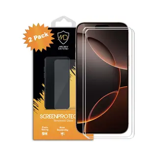 2-Pack MobyDefend Screenprotectors - Geschikt Voor IPhone 16 Pro Max - Case-Friendly Screensavers - Gehard Glas