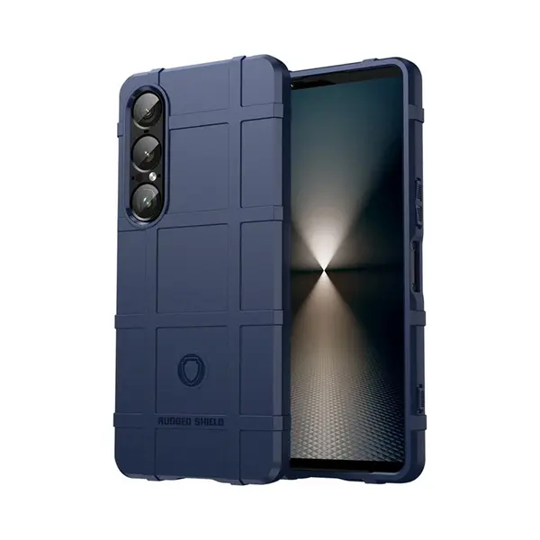 MobyDefend Hoesje - Geschikt Voor Sony Xperia 1 Vii - Rugged Shield Tpu Backcover - Blauw thumbnail