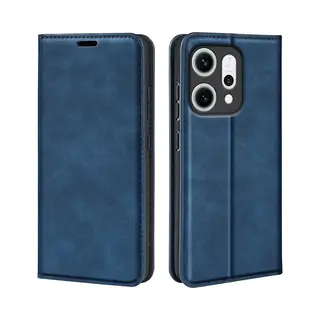 MobyDefend Hoesje - Geschikt Voor Oppo Reno14 - Luxe Wallet Bookcase (Magnetische Sluiting) - Blauw