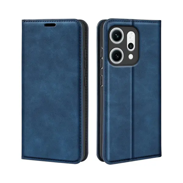 MobyDefend Hoesje - Geschikt Voor Oppo Reno14 - Luxe Wallet Bookcase (Magnetische Sluiting) - Blauw thumbnail