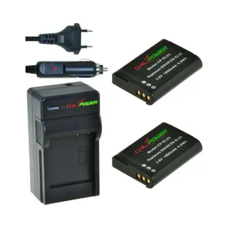 Chili Power 2 Camera-accu's En-EL23 Inclusief Oplader En Autolader - Origineel ChiliPower