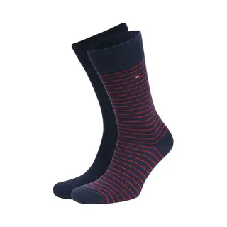Tommy Hilfiger Mens 2-Pack Small Stripe Socks - Tommy Original - 9-12