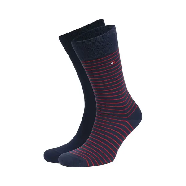 Tommy Hilfiger Mens 2-Pack Small Stripe Socks - Tommy Original - 9-12 thumbnail