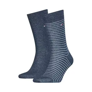 Tommy Hilfiger Herren Socken Blau Baumwolle & Mix Gestreift