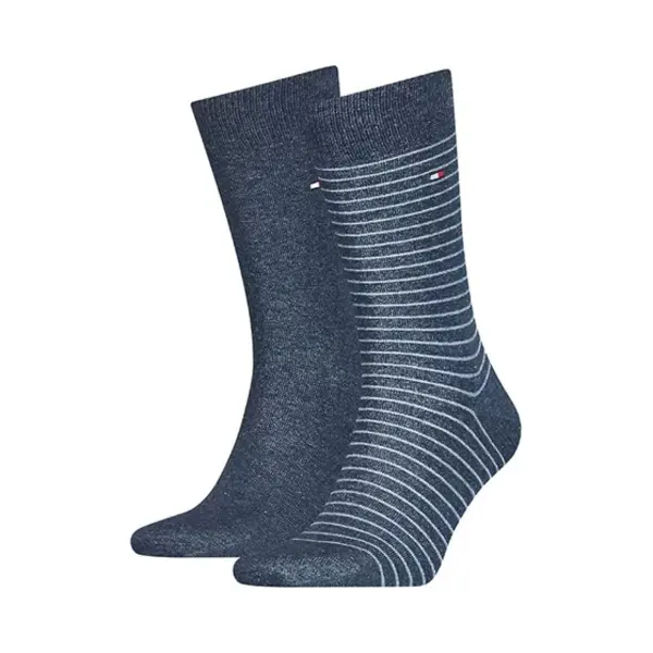 Tommy Hilfiger Herren Socken Blau Baumwolle & Mix Gestreift thumbnail
