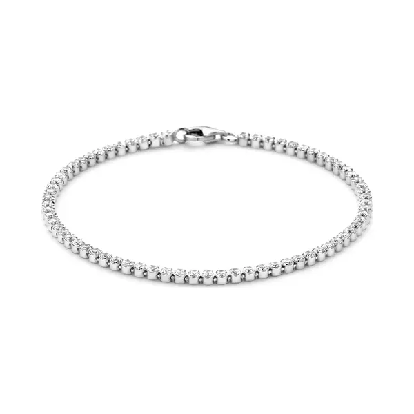Glams, Armschmuck, Tennisarmband Zirkonia 2, 5 Mm 18 Cm - Zilver, (18 cm, Silber) thumbnail