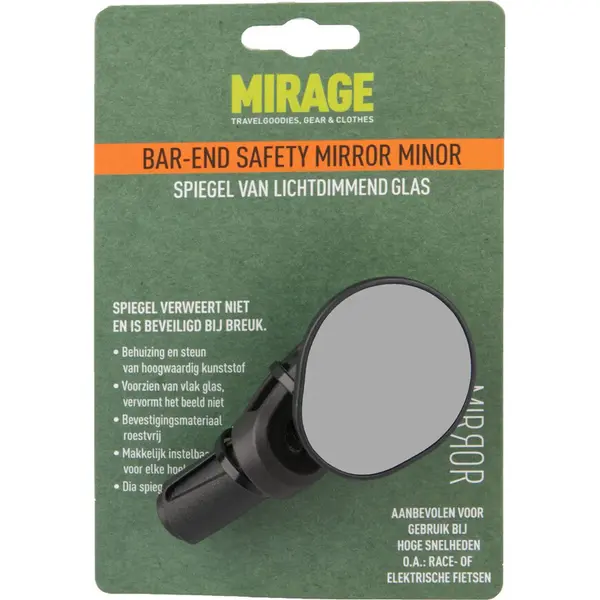 Mirage Fietsspiegel Bar-end E-bike Links Zwart thumbnail