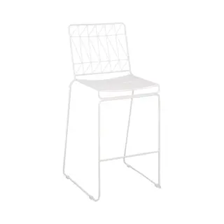 Mica Decorations Bueno Barkruk Voor Buiten - L53 X B55 X H108 Cm - Wit