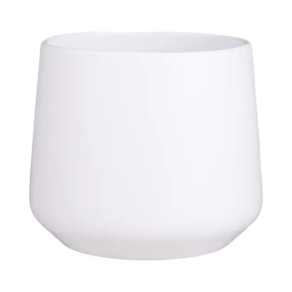 Mica Decorations Bloempot/plantenpot - Mat Wit - H18/D21 Cm - Keramiek - Voor Kamerplant thumbnail