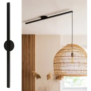 Lightswing® Single 90cm - Ophangsysteem Voor één Hanglamp Tot 3, 5 Kg - Schuifbereik 80cm - Mat Zwart