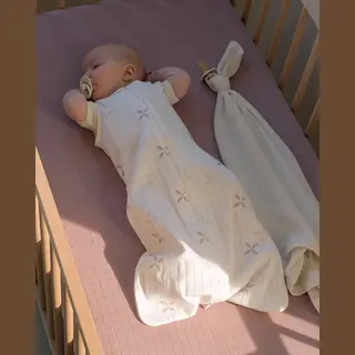 Lodger Hopper - Baby Zomerslaapzak - Hydrofiel - Paars - 80cm - 0.3 Tog - Biologisch Katoen