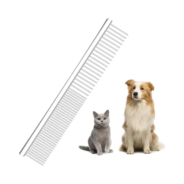 Nobleza - Rvs Dierenkam - 16, 5cm - Grof En Fijn - Voor Hond En Kat thumbnail