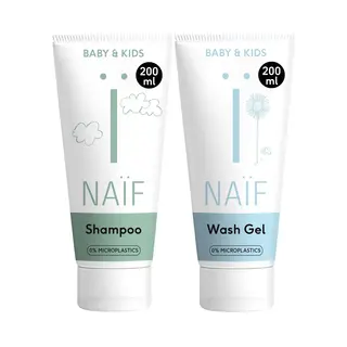 Naïf - Baby Shampoo & Baby Wasgel Voordeelset - Babyverzorging - Baby's & Kinderen - Met Natuurlijke Ingrediënten - 2x 200ml