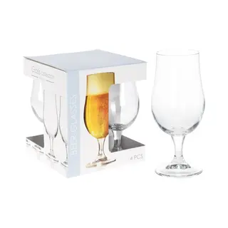 Koopman International b.v Glass Beer Glass 37cl 4pcs CC700032