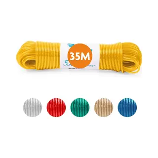 LAUNDRYSpecialist Washing Line 35 Meters With Steel Core - Made In Holland - Weatherproof And Extra Long - Non-slip Clothesline For Home And Camping -