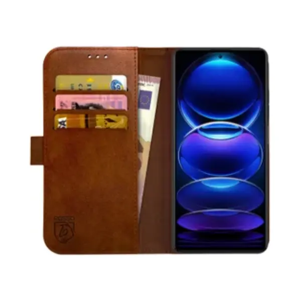 Rosso Element Xiaomi Redmi Note 12 Pro Hoesje Book Cover Wallet Bruin thumbnail