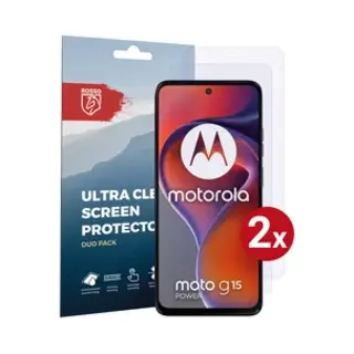Rosso Screen Protector Geschikt Voor Motorola Moto G15 / G15 Power | Ultra Clear Duo Pack | Tpu Folie | Case Friendly Beschermfolie | 2 Stuks