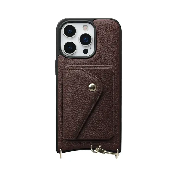 Avy Leren Hoesje Geschikt Voor Apple IPhone 16 Pro Max | Met Magnetische Kaarthouder | Compatibel Met MagSafe | Leather Case Met Wallet | Chocolate thumbnail