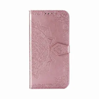 Merkloos Mandala Bookcase Samsung Galaxy A51 - Roze