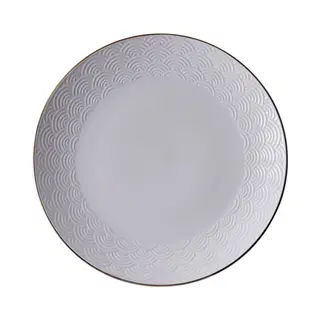 Tokyo Design Studio - Nippon White Gold Rim Plate 25.5cm Wave